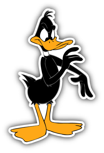 Daffy duck cleans cartoon car - daffy,