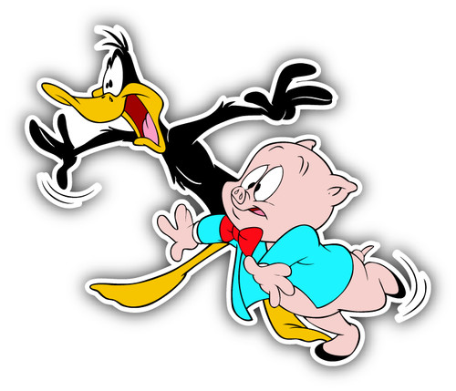 Daffy duck pork frightened - daffy,
