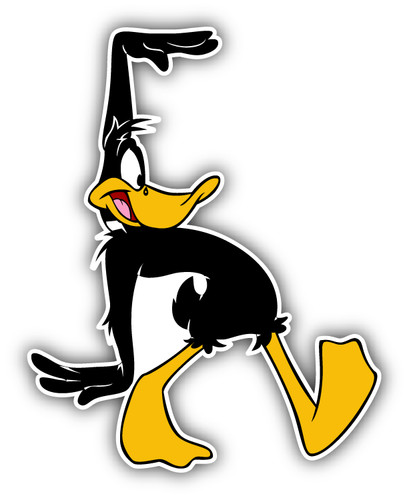 Daffy duck walking cartoon - duck, car