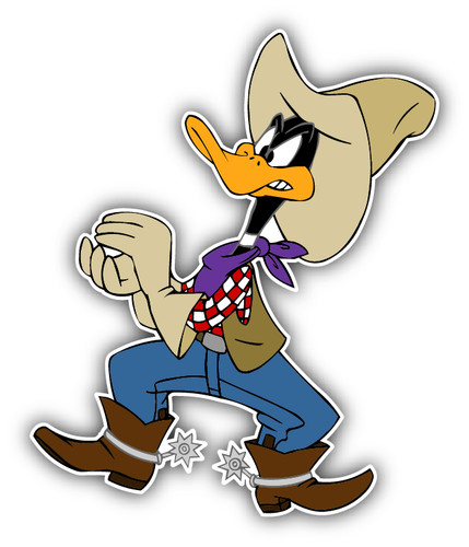 Daffy duck cowboy cartoon car - cowboy,